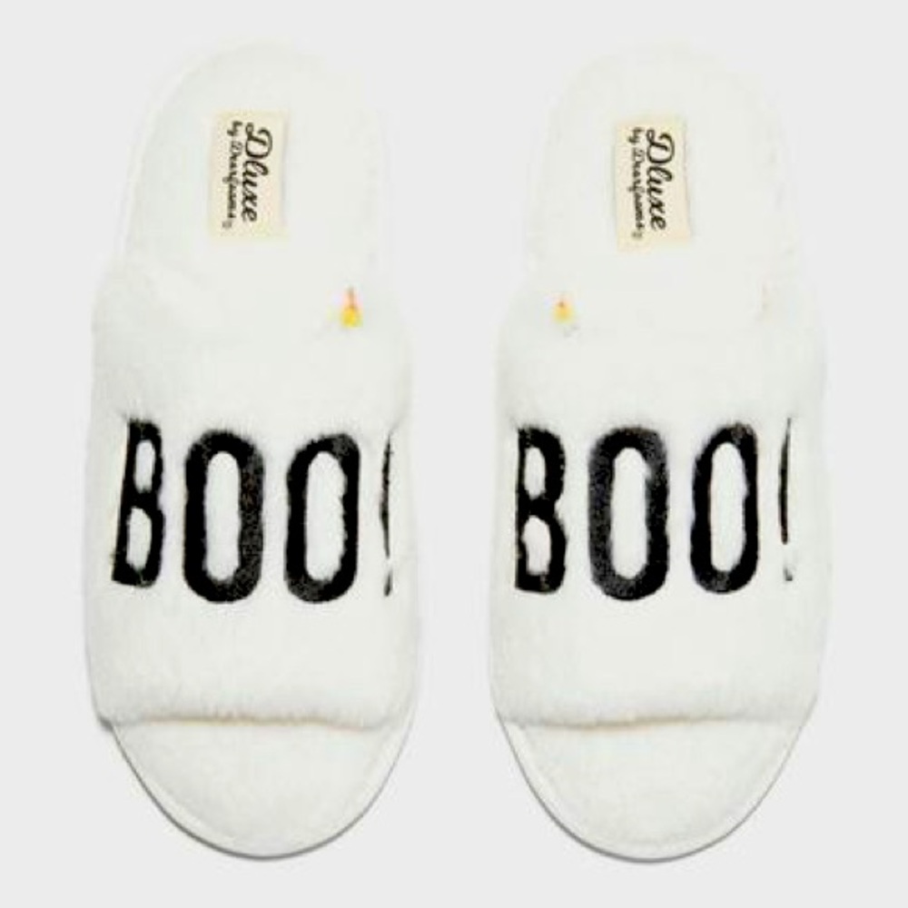 Dearfoams Dluxe Halloween slippers adult Med 7-8 NWT